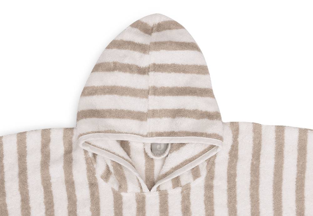 Jollein Badeponcho Stripe Frottee Olive Green GOTS 50% Rabatt mit kostenlosem Versand