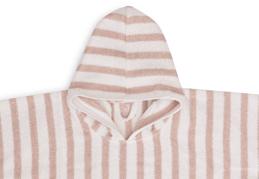 Jollein Badeponcho Stripe Frottee Wild Rose GOTS Black Friday Preise
