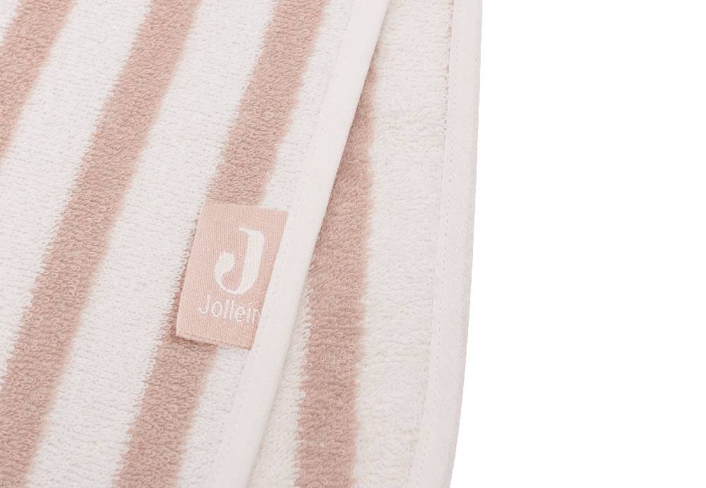 Jollein Badeponcho Stripe Frottee Wild Rose GOTS Black Friday Preise