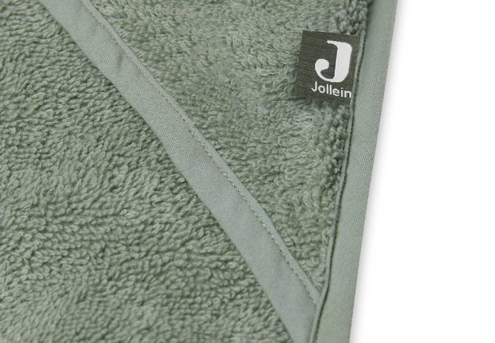 Jollein Kapuzenhandtuch Frottee 75x75cm Ash Green Auslauf