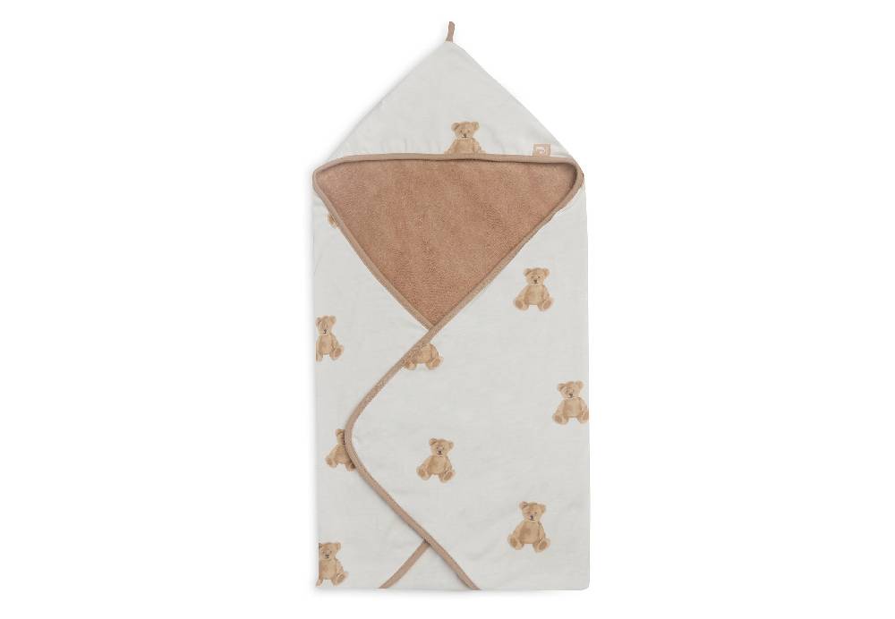 Jollein Kapuzenhandtuch 75x75cm Teddy Bear GOTS Angebote