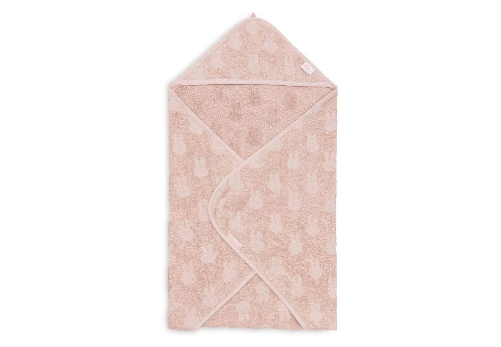 Jollein Kapuzenhandtuch Frottee 75x75cm Miffy Jacquard Wild Rose im Angebot