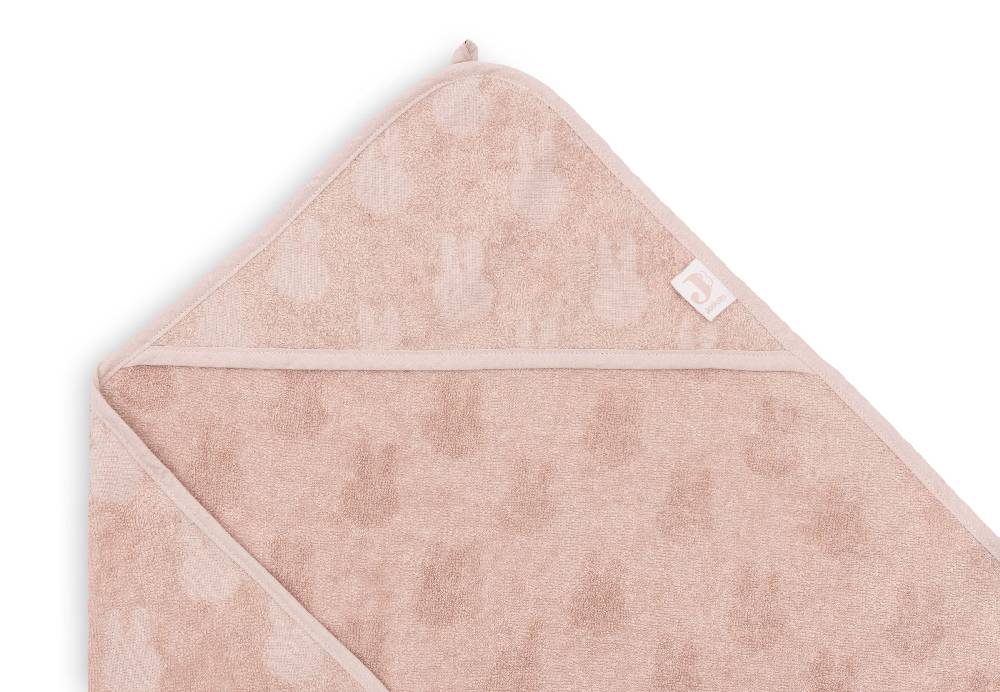 Jollein Kapuzenhandtuch Frottee 75x75cm Miffy Jacquard Wild Rose im Angebot