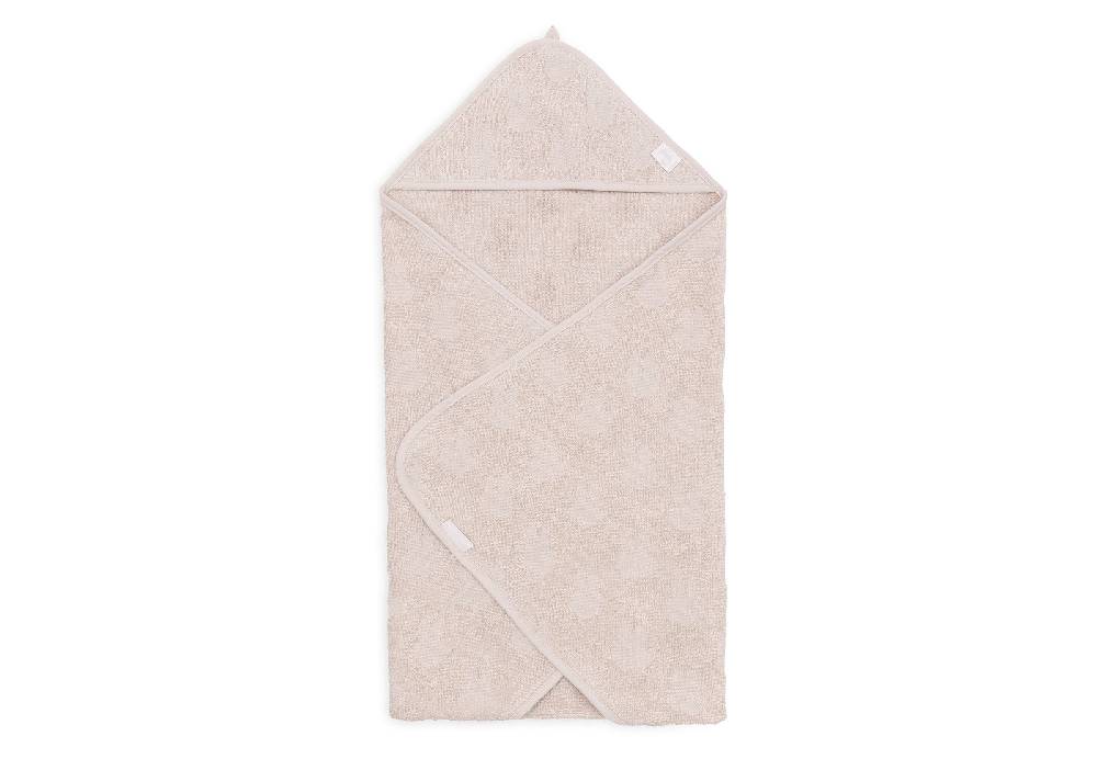 Jollein Kapuzenhandtuch Frottee 75x75cm Miffy Jacquard Nougat Schlussverkauf