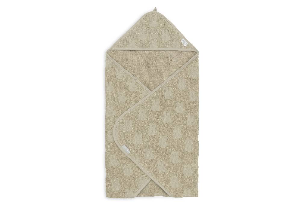 Jollein Kapuzenhandtuch Frottee 75x75cm Miffy Jacquard Olive Green Kostenloser Versand