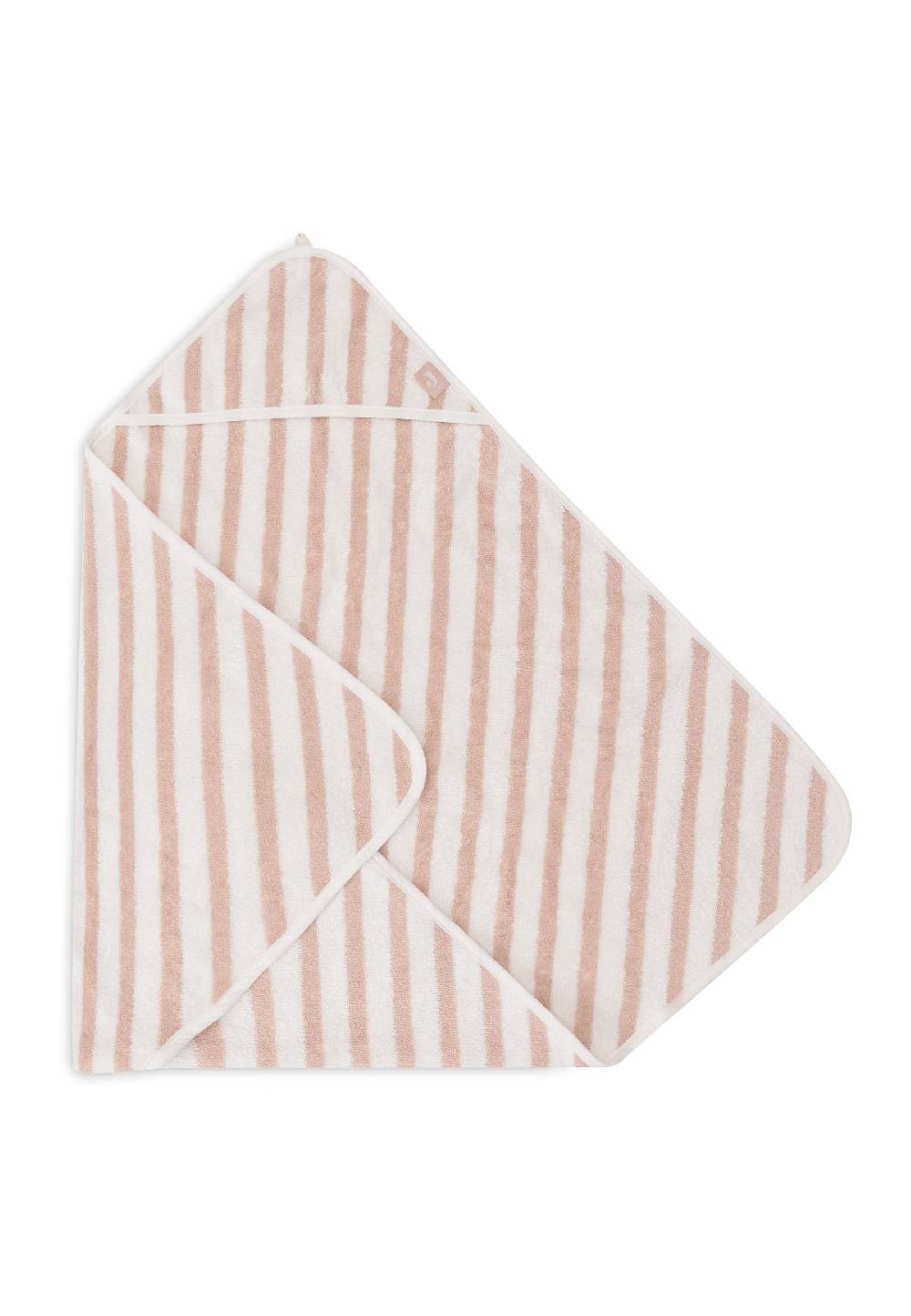 Jollein Kapuzenhandtuch 75x75cm Stripe Terry Wild Rose GOTS Fabrik Onlineshop