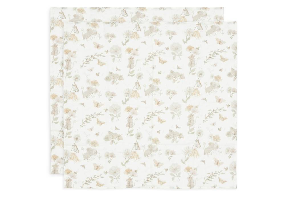 Jollein Spucktuch Hydrophill 70x70cm Dreamy Mouse (2pack)