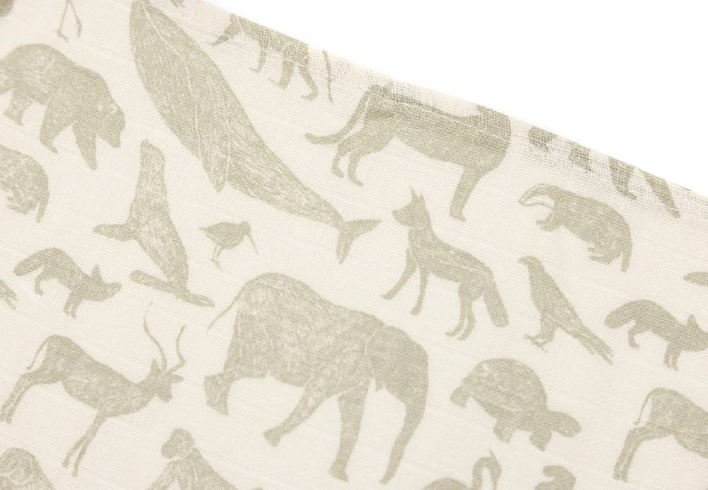 Jollein Spucktuch Hydrophill 70x70cm Animals Olive Green (3pack) Cyber Monday