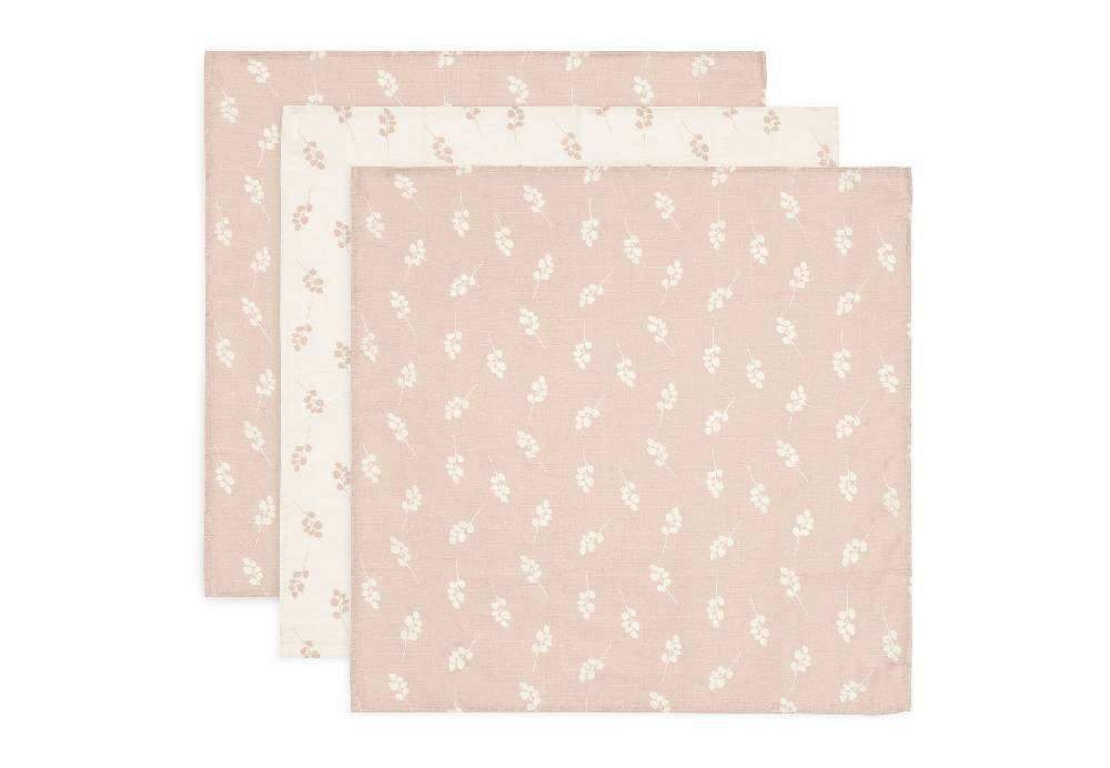 Jollein Spucktuch Hydrophill 70x70cm Twig Wild Rose (3pack)