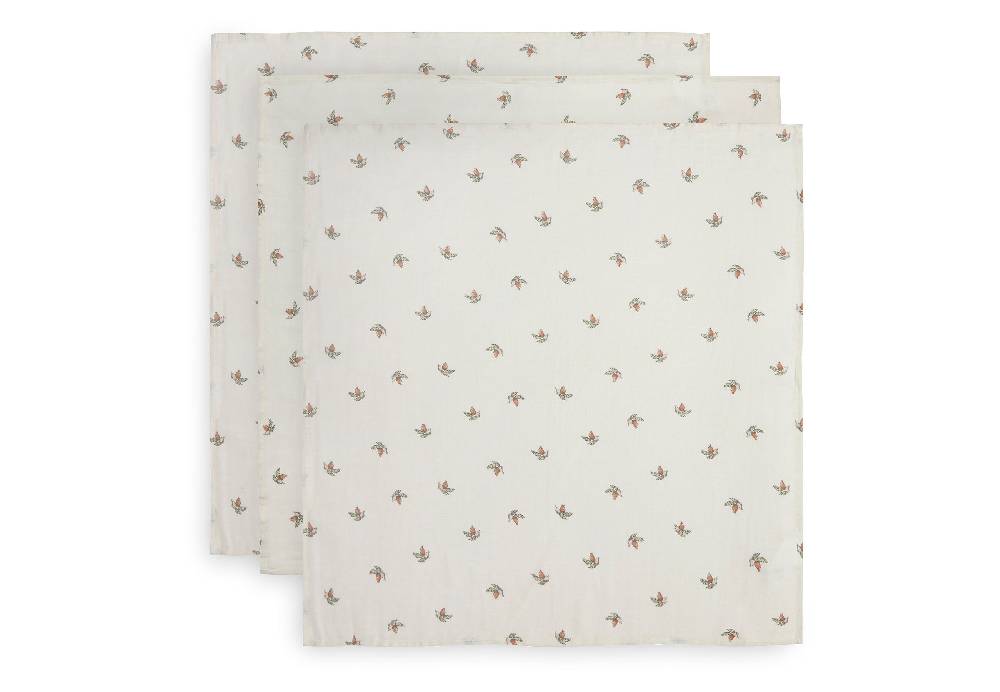Jollein Spucktuch Hydrophill 70x70cm Rosehip (3-pack)
