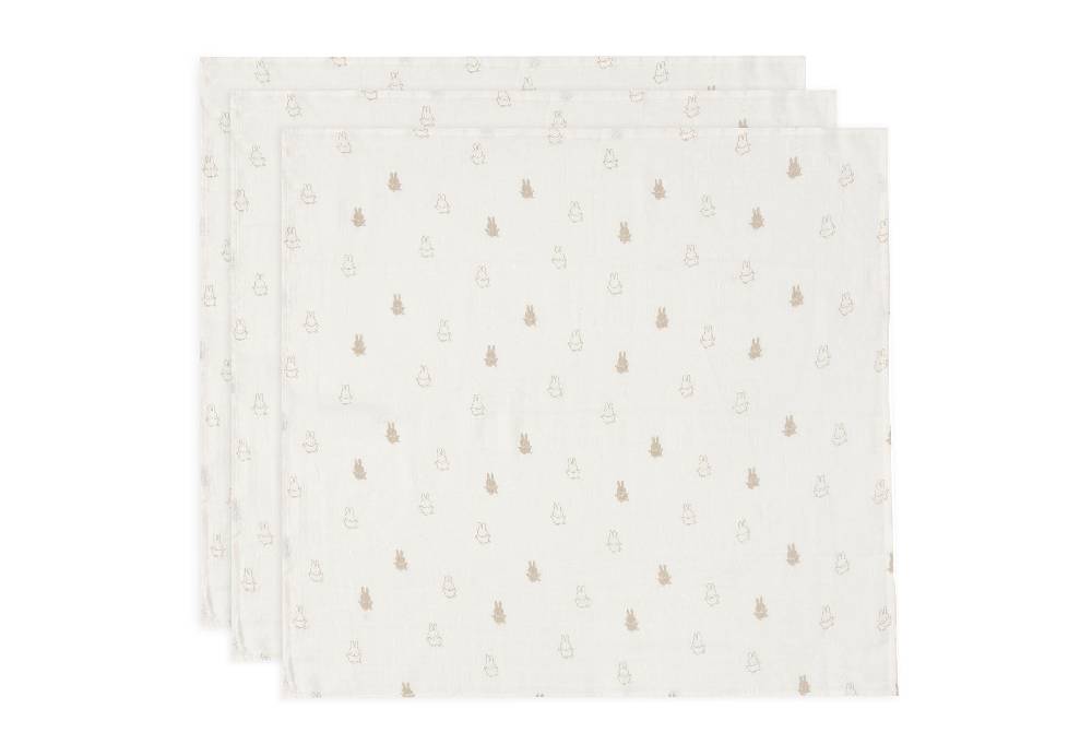 Jollein Spucktuch Hydrophill 70x70cm Happy Miffy Nougat (3pack)