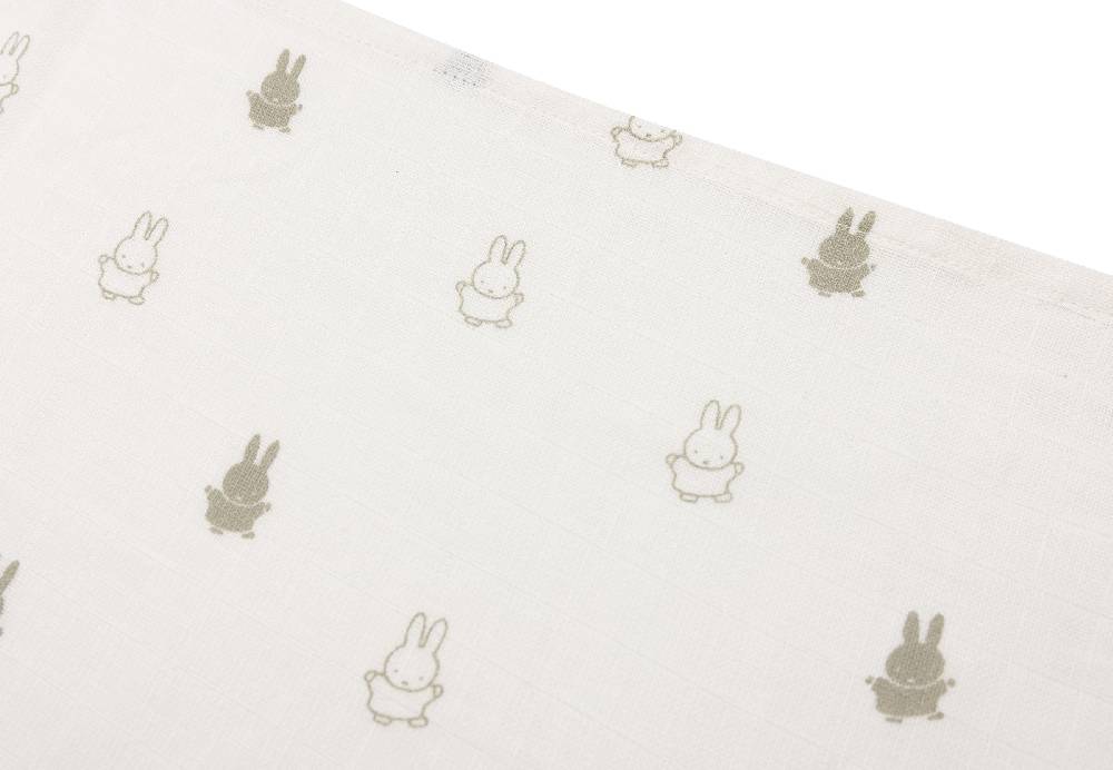 Jollein Spucktuch Hydrophill 70x70cm Happy Miffy Olive Green (3pack) Heißer Verkauf