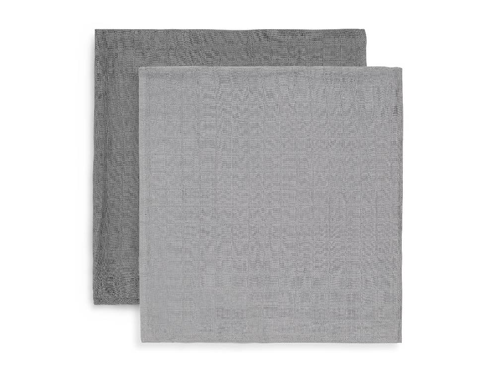 Jollein Mullwindeln Bambus Baumwolle 115x115cm Storm Grey (2 pack)