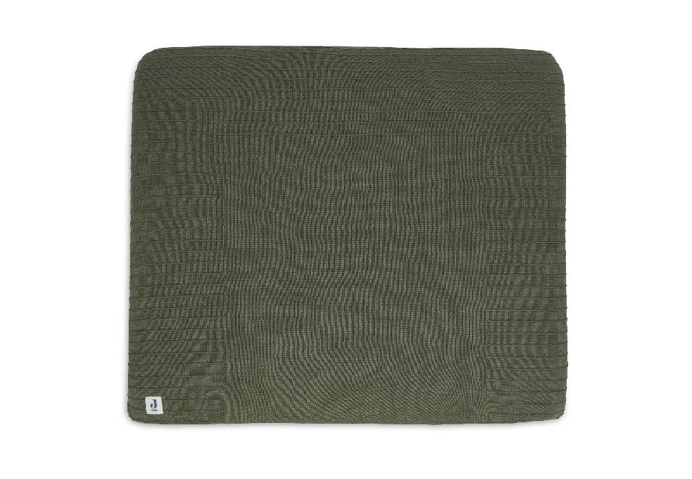 Jollein Wickelauflagenbezug 75x85cm Pure Knit Leaf Green GOTS