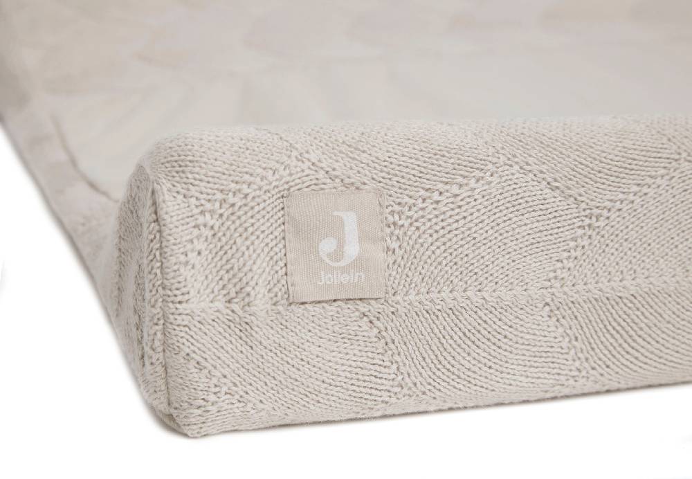 Jollein Wickelauflagenbezug 50x70cm Shell Knit Nougat GOTS Bis zu 60% Rabatt
