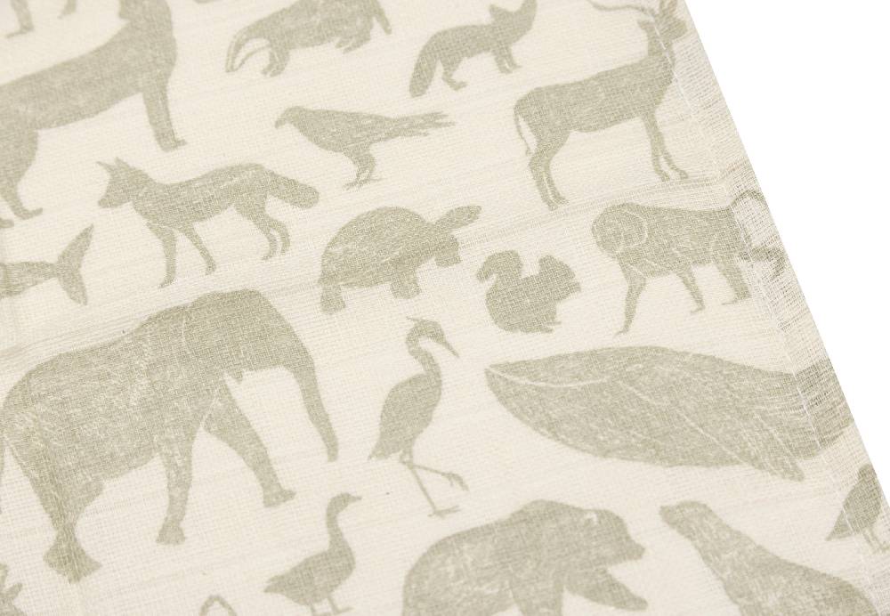 Jollein Spucktücher Hydrophil 31x31cm Animals Olive Green (3pack) Riesige Rabatte