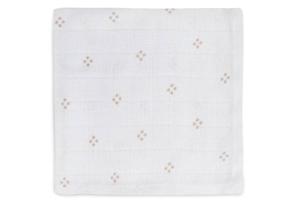 Jollein Spucktuch Musselin Pointelle Sun - Biscuit - GOTS - 2 Stück 50% Rabatt mit kostenlosem Versand