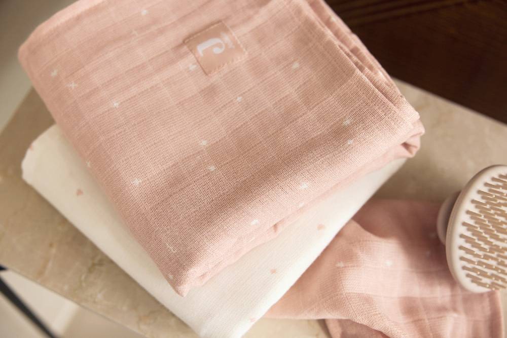 Jollein Spucktücher Hydrophil 31x31cm Twinkling - Wild Rose Outlet