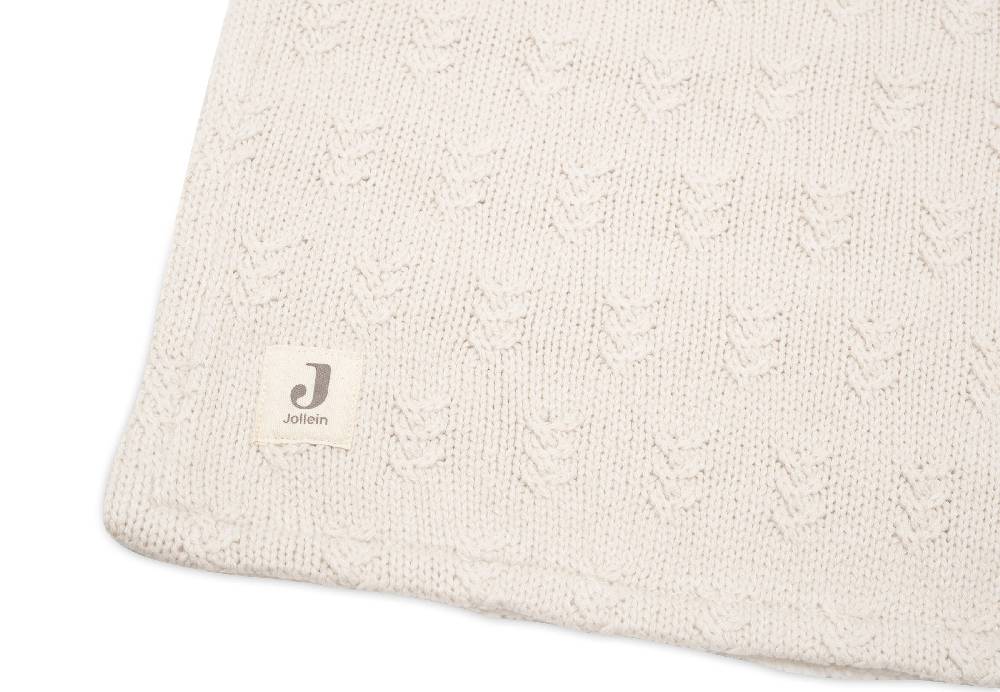 Jollein Decke Wiege 75x100cm Grain Knit Oatmeal/Velvet Fabrikverkauf