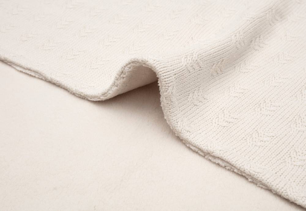 Jollein Decke Wiege 75x100cm Grain Knit Oatmeal/Velvet Fabrikverkauf