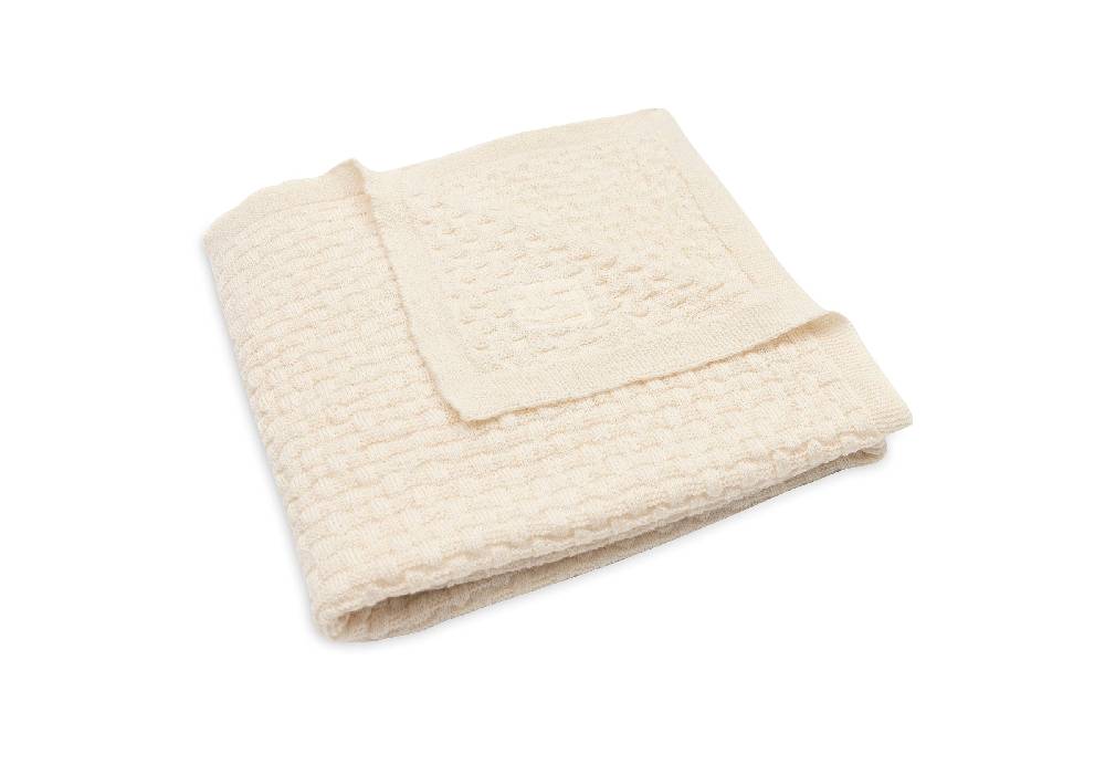 Jollein Decke Wiege 75x100cm Weave Knit Merino wool Oatmeal Meist gekauft