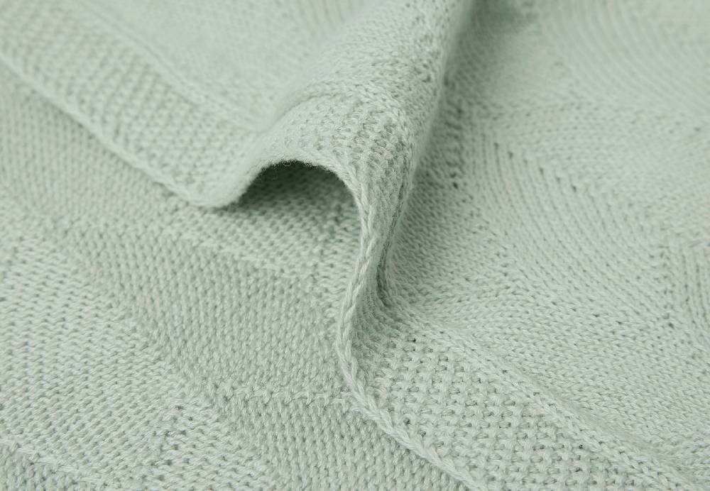 Jollein Decke Wiege 75x100cm Shell Knit Sea Foam GOTS Blitzverkäufe