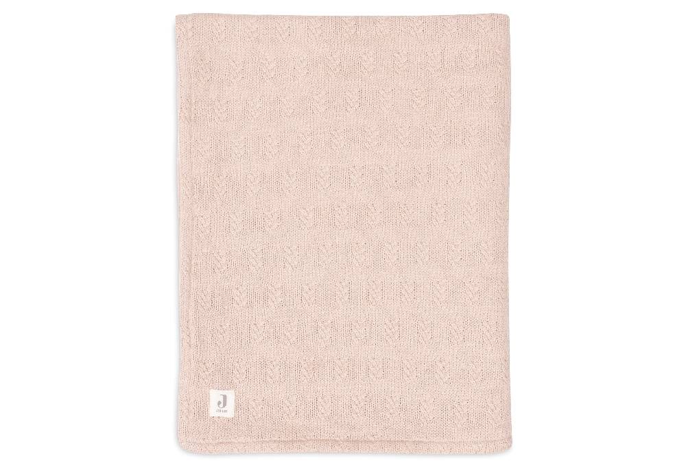 Jollein Decke Wiege 75x100cm Grain Knit Wild Rose/Velvet