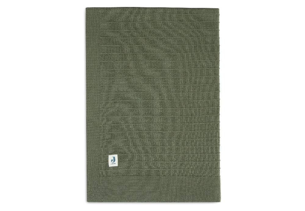 Jollein Decke Wiege 75x100cm Pure Knit Leaf Green GOTS