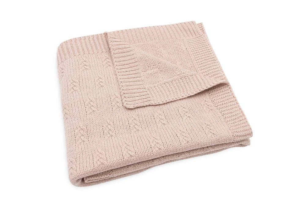 Jollein Decke Wiege 75x100cm Grain Knit Wild Rose Rabatt