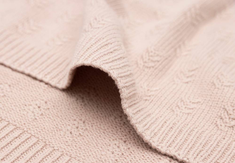 Jollein Decke Wiege 75x100cm Grain Knit Wild Rose Rabatt