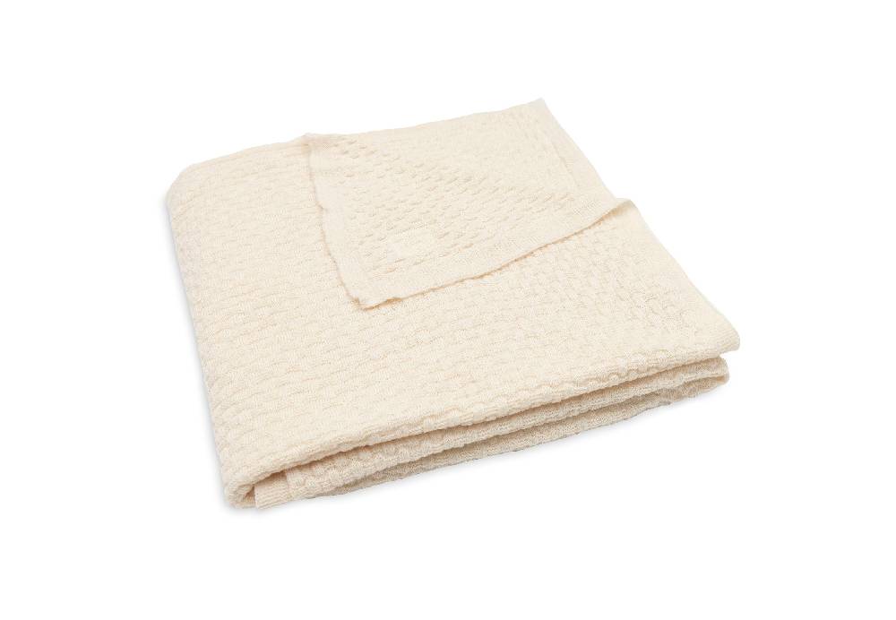 Jollein Decke Kinderbett 100x150cm Weave Knit Merino wool Oatmeal Günstig kaufen