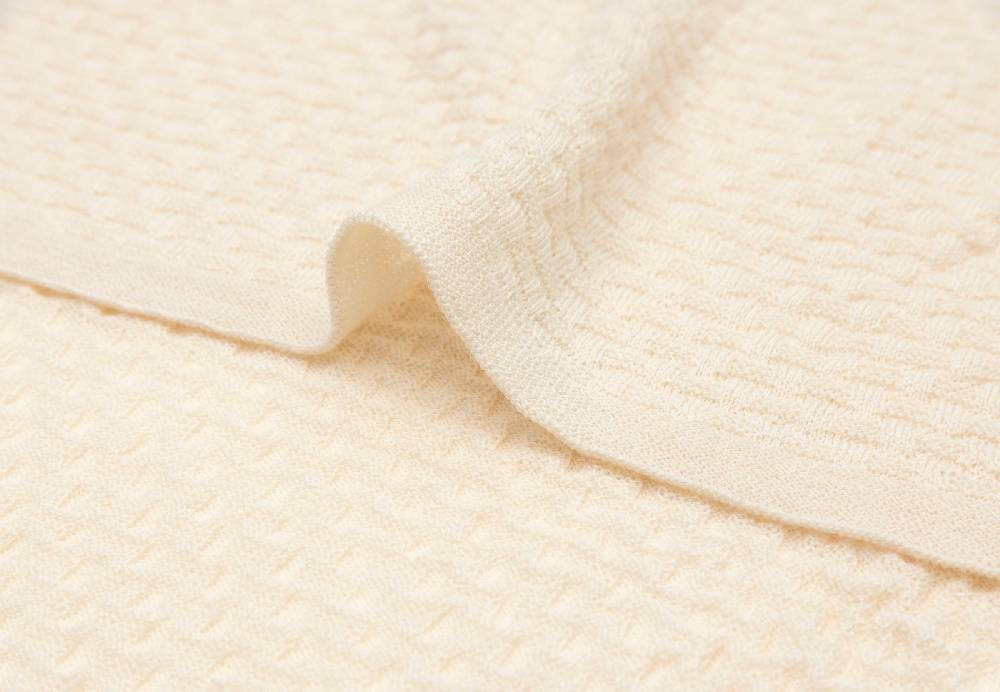 Jollein Decke Kinderbett 100x150cm Weave Knit Merino wool Oatmeal Günstig kaufen