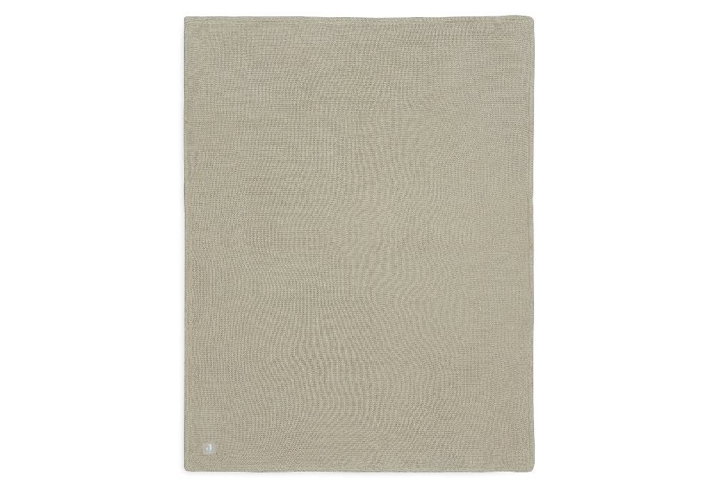 Jollein Decke Wiege 75x100cm Basic Knit Olive Green/Fleece Versandkostenfrei