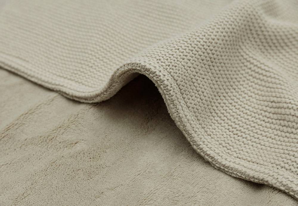 Jollein Decke Wiege 75x100cm Basic Knit Olive Green/Fleece Versandkostenfrei