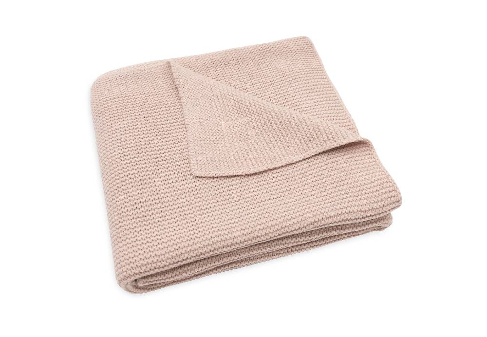 Jollein Decke Wiege 75x100cm Basic Knit Wild Rose Begrenztes Angebot