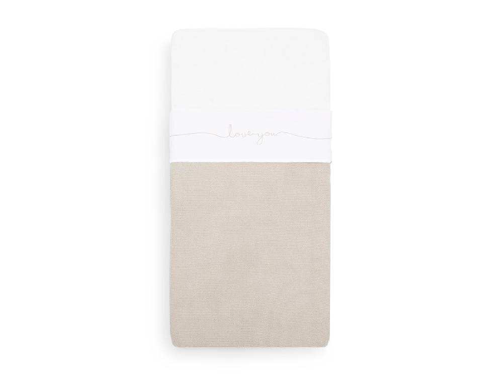 Jollein Bettlaken Kinderbett 120x150cm Love you Nougat Weihnachtsangebot
