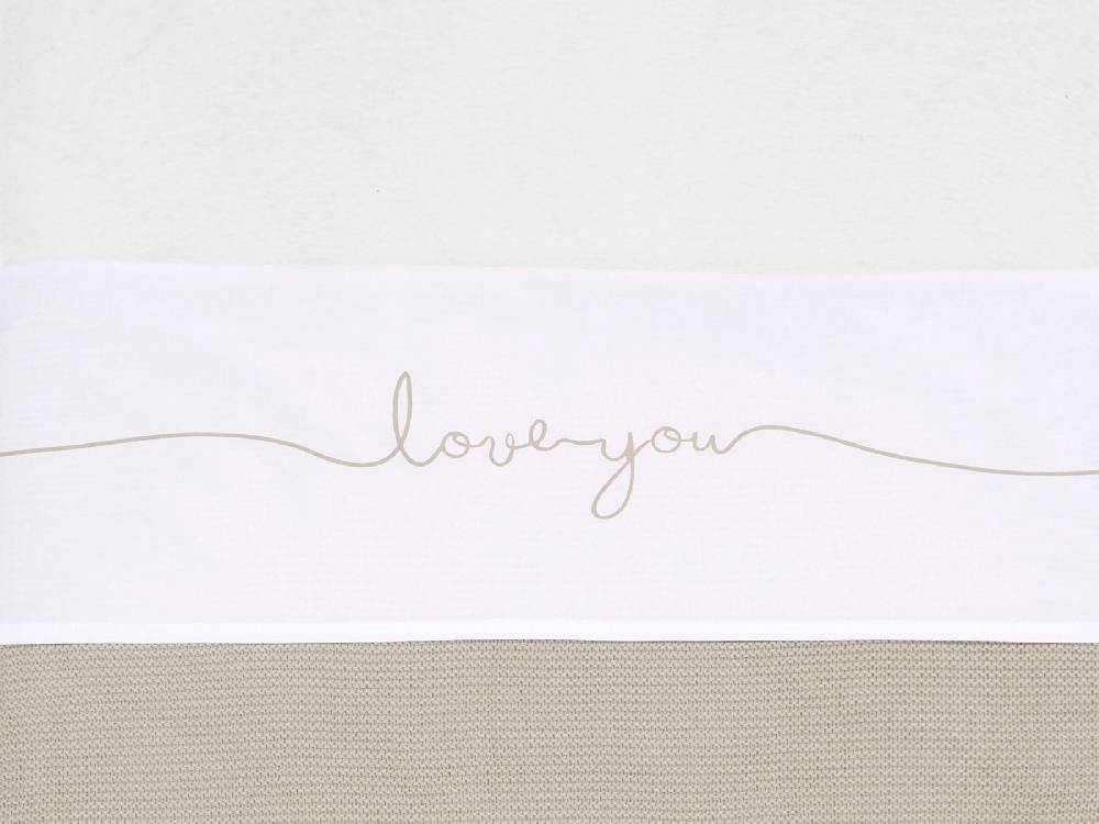 Jollein Bettlaken Wiege 75x100cm Love you Nougat