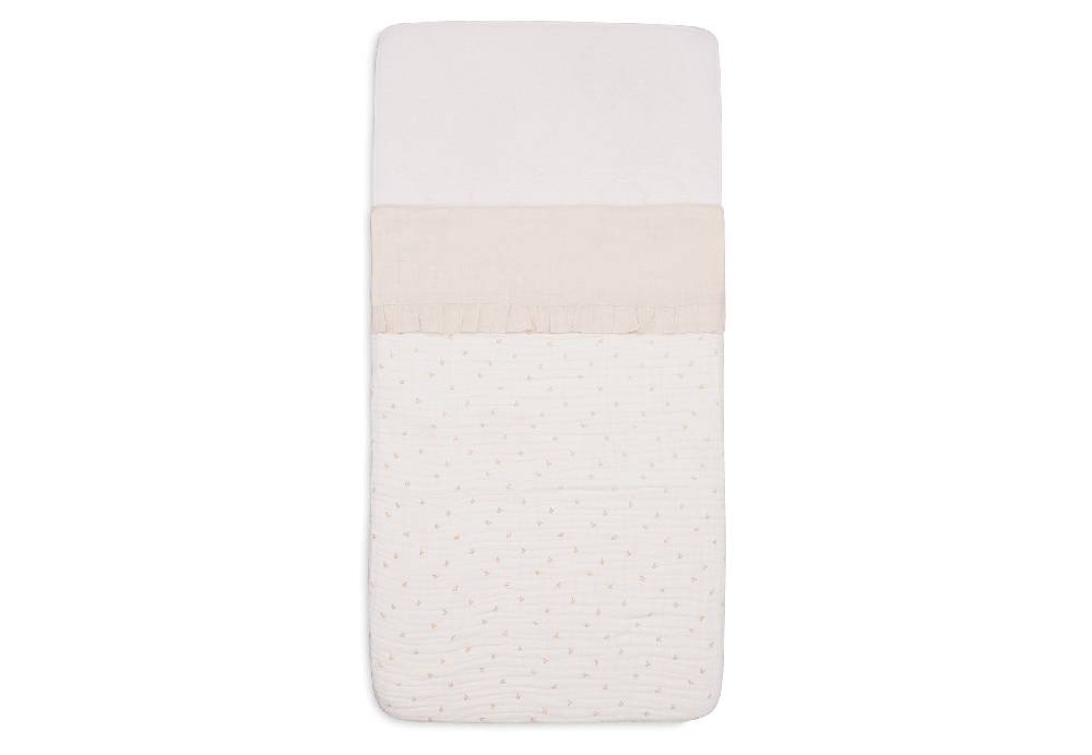 Jollein Bettlaken Wiege 75x100cm Ruffle Natural