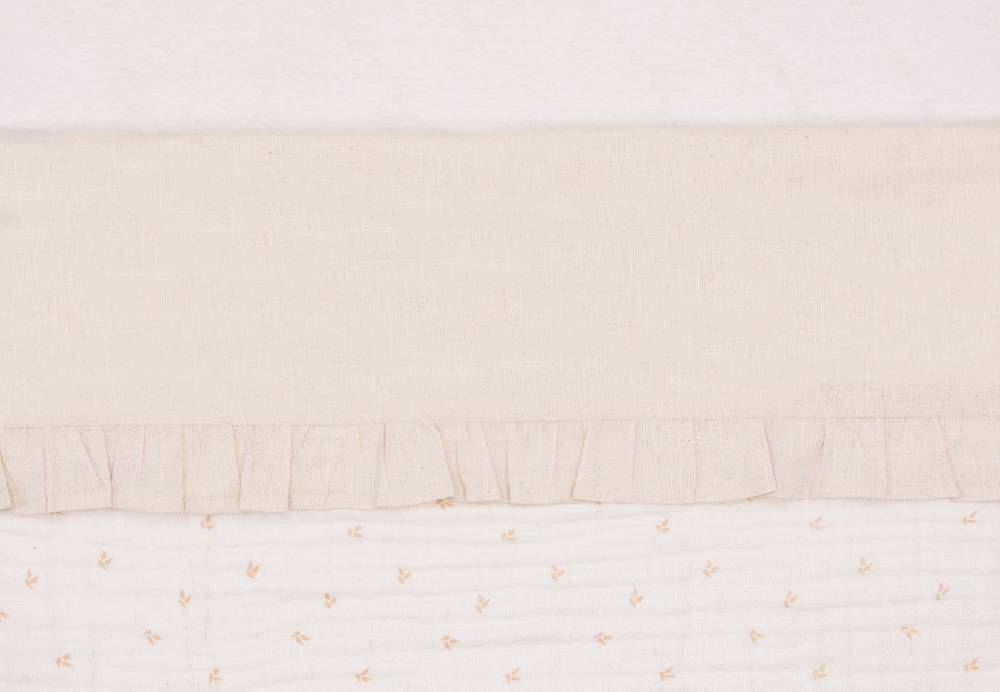 Jollein Bettlaken Wiege 75x100cm Ruffle Natural Neueste Mode