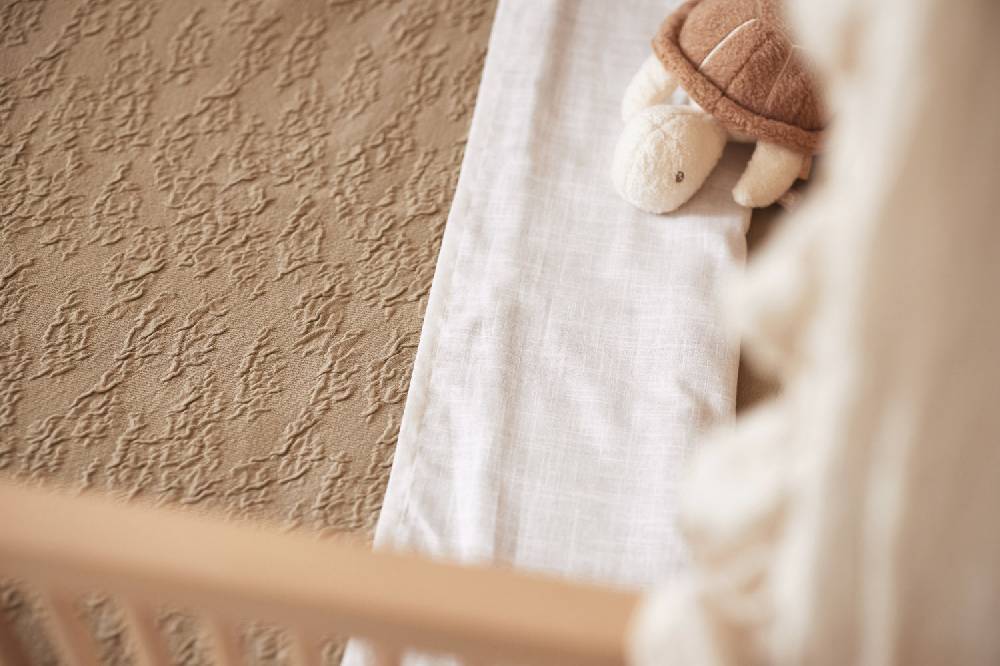 Jollein Bettlaken Wiege 75x100cm Slub Ivory Online Outlet