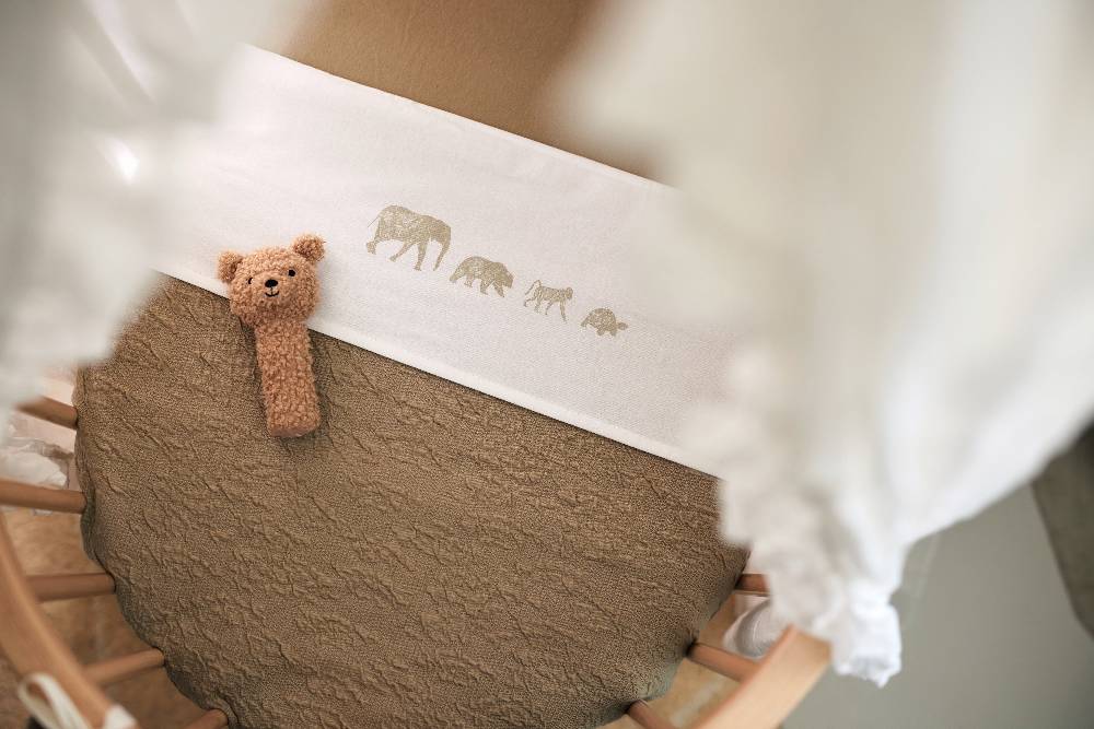 Jollein Bettlaken Wiege 75x100cm Animals Olive Green Exklusive Angebote
