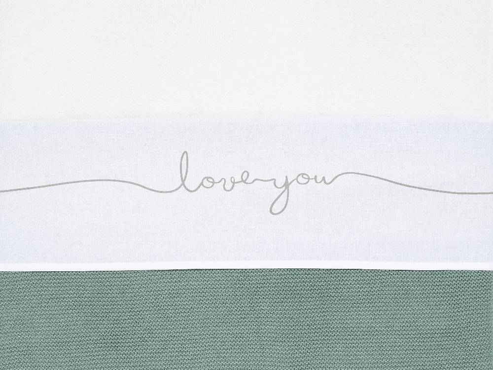 Jollein Bettlaken Wiege 75x100cm Love you Grey