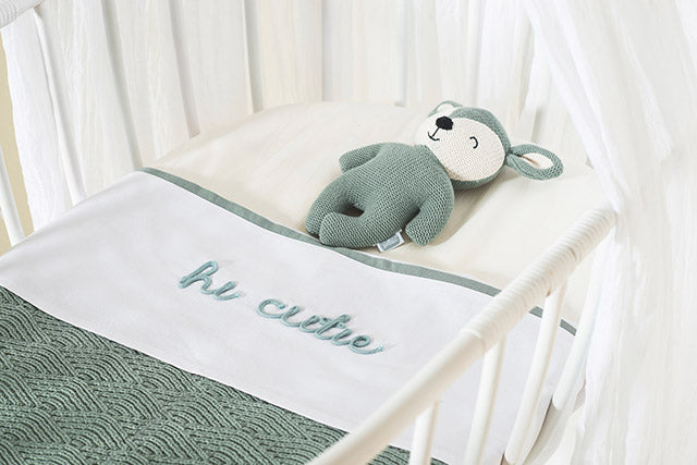 Jollein Bettlaken Wiege 75x100cm Hi cutie Ash Green Neuheiten