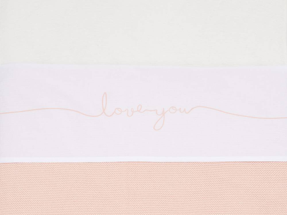 Jollein Bettlaken Wiege 75x100cm Love you Pale Pink