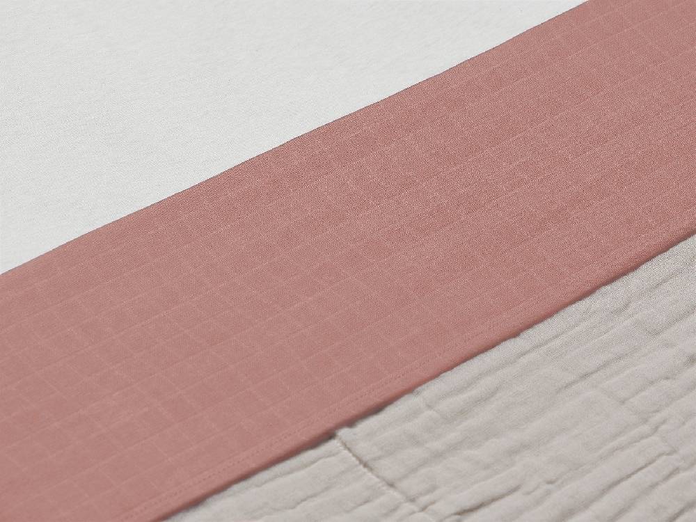 Jollein Bettlaken Wiege 75x100cm Wrinkled Cotton Rosewood Kauf eins, bekomm eins gratis