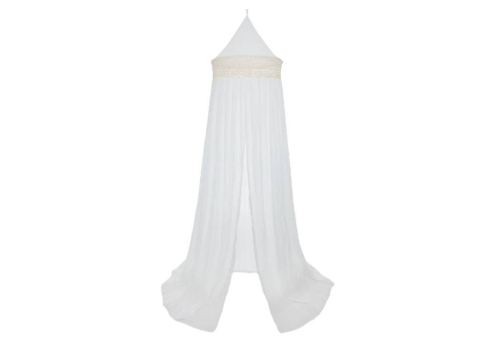 Jollein Baldachin Betthimmel Vintage 245cm Boho Lace Ivory