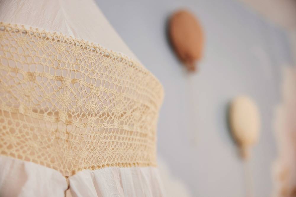 Jollein Baldachin Betthimmel Vintage 245cm Boho Lace Ivory Auslauf