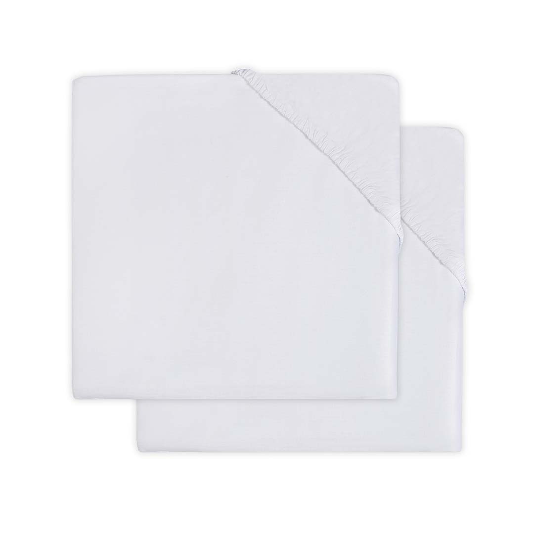 Jollein Spannbettlaken Molton 60x120cm White (2pack)