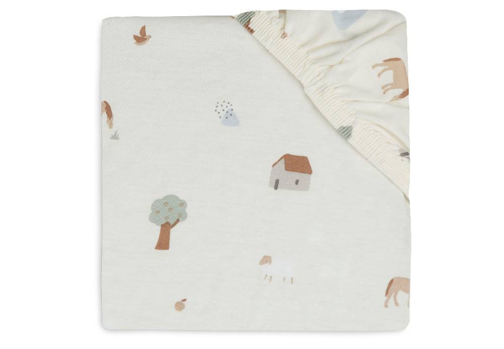 Jollein Spannbettlaken Jersey 40/50x80/90cm Farm