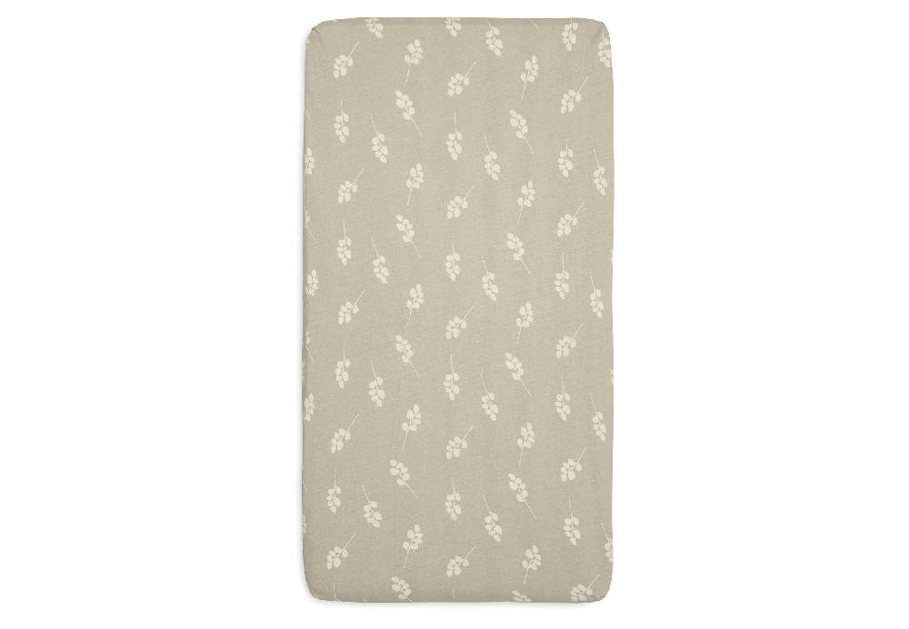 Jollein Spannbettlaken Jersey 70x140/75x150cm Twig Olive Green Räumungsverkauf